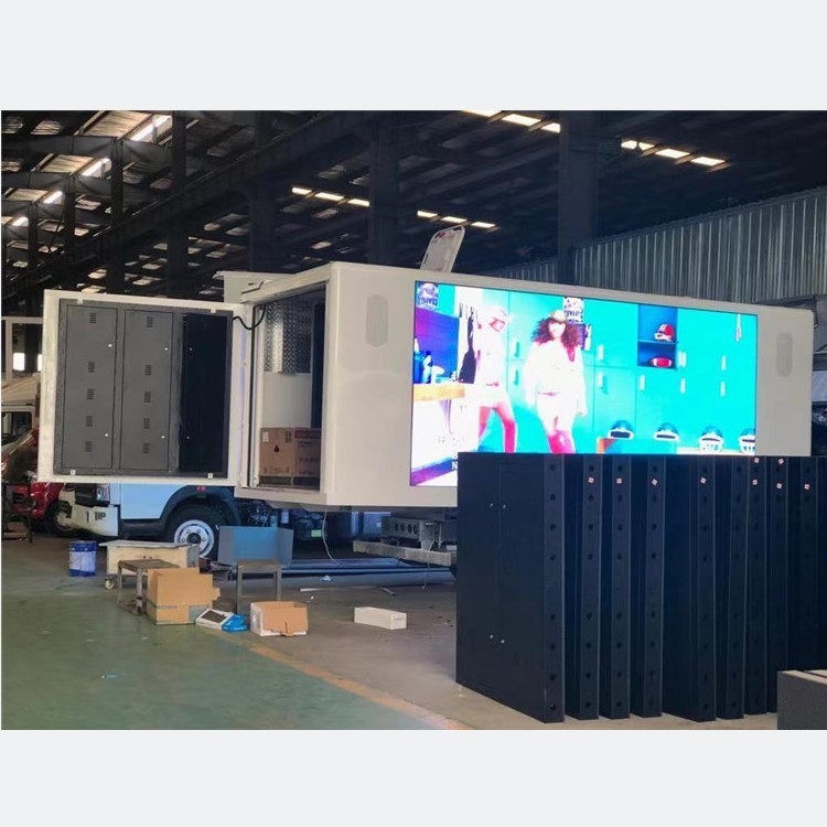 ColorLight Digital Truck Mounted LED Screen 192*192mm 9ft - 18ft Customized