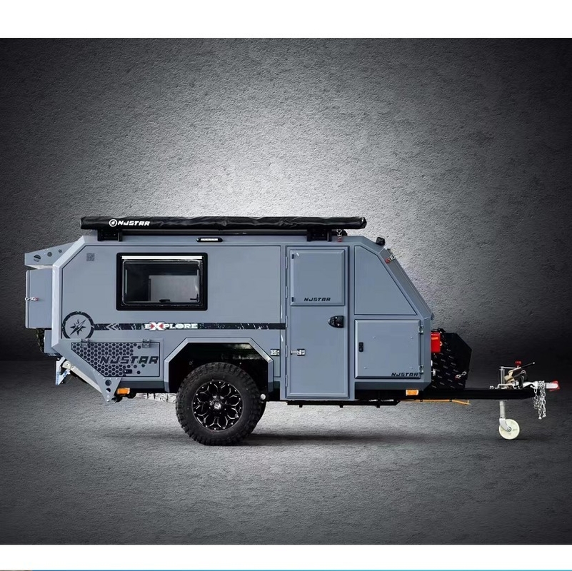 Factory Direct Sale  Small 1500kg Folding  Off-Road Trailers 1000mm Heavy Duty Guide Rail With Tent