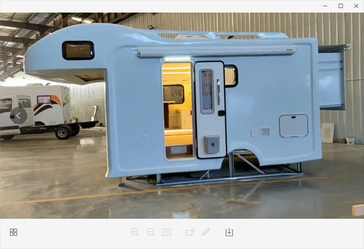 Customized White Camper Shell Body Luxury Decoration Assembling RV Box Mounted