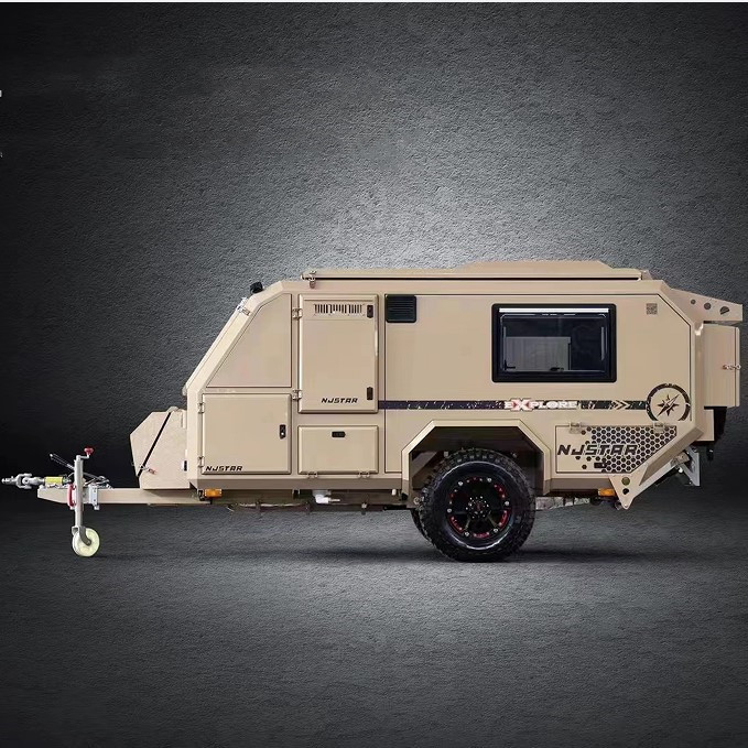 White Small Off Road Camper Caravan 1500kg 2 Bedrooms For Outdoor Family Touring