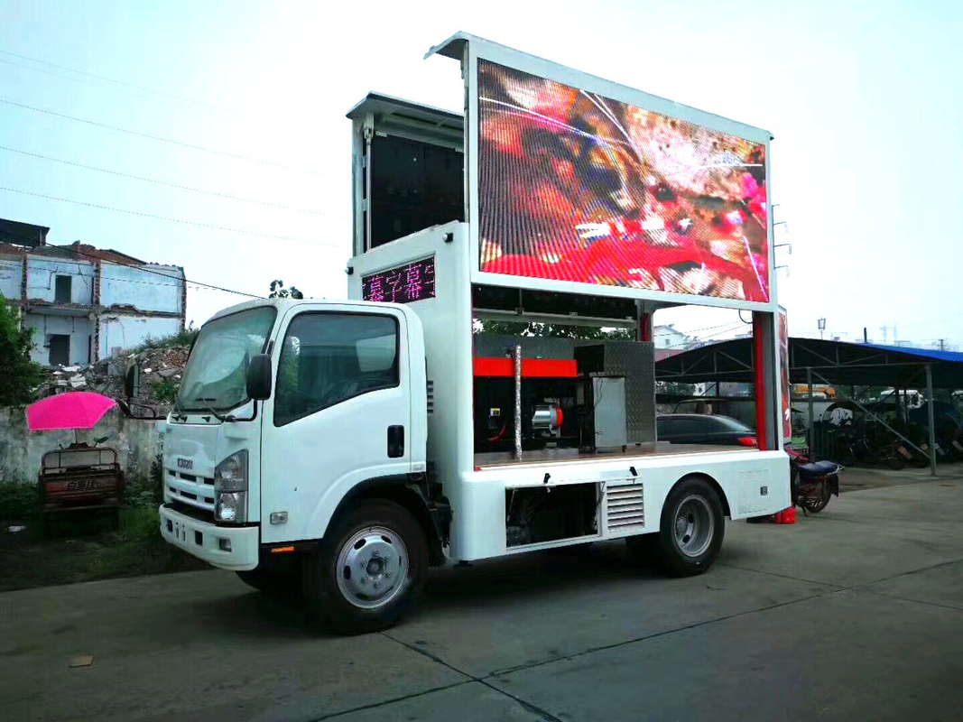 Outdoor Video Advertising Mobile Billboard Truck 3840*1728mm P4 With Hydraulic Lifting System
