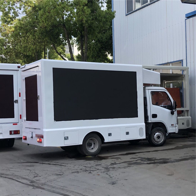 95km/h LED Screen Truck 220V , High Brightness 3-Side Digital Mobile Advertising Van