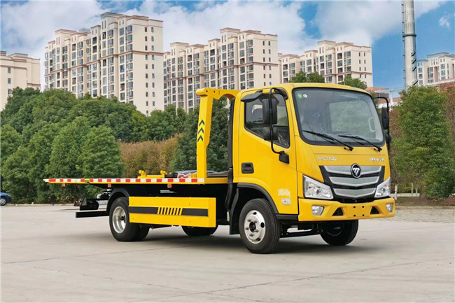5 Tons Winch Tow Truck FOTON Aumark 4*2 cheap Flatbed Towing Truck For Sale