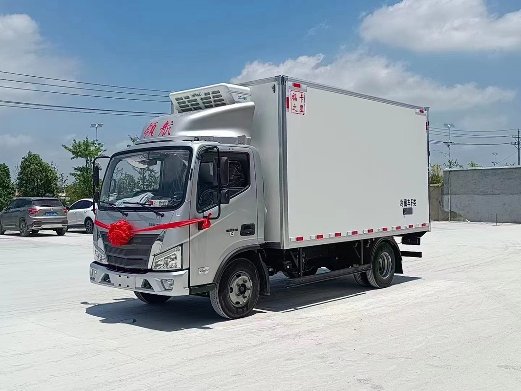 3 Ton Ice Box Truck  130hp Refrigerated Truck For Ice Cream Transport with China Iso Ccc