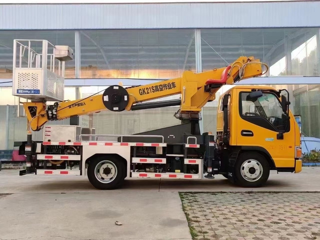 21m Bucket Aerial Work Platform Truck 200kg Telescopic High Altitude Working Truck