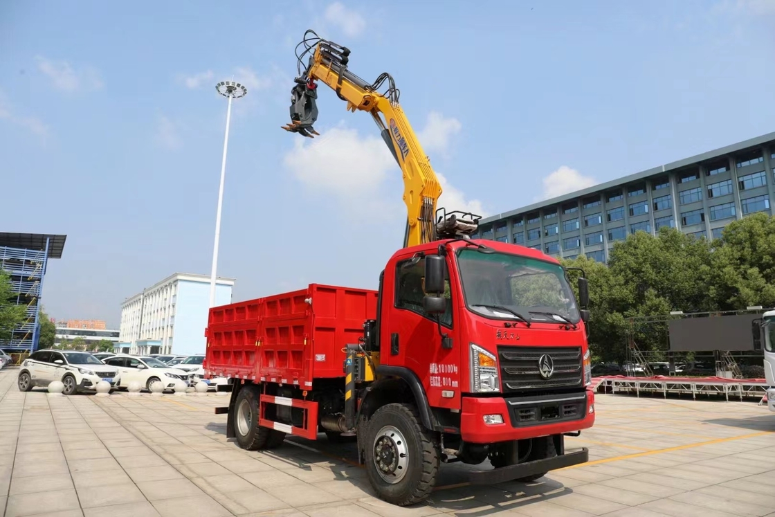 2023 3 Tons Mini Straight Telescopic Crane Truck Mounted Crane Max Speed 90 Km/H