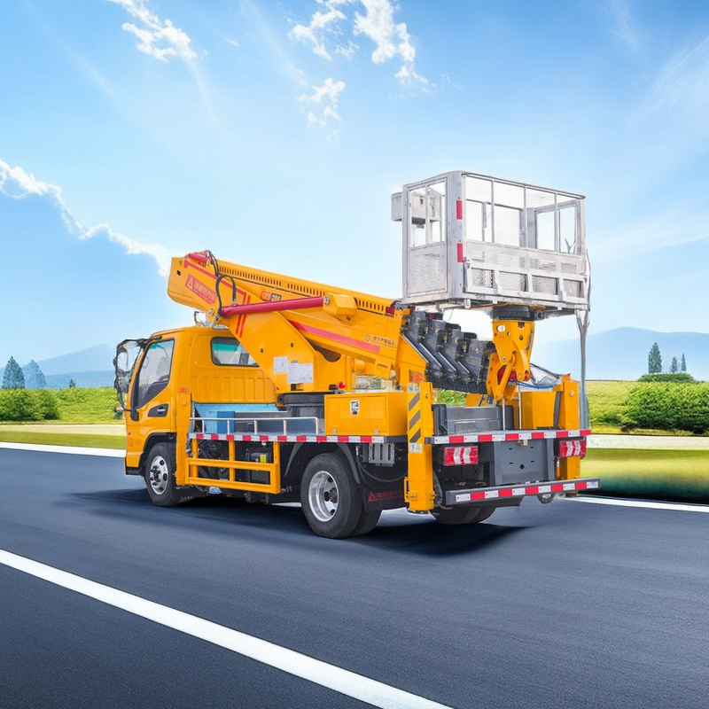 Remote/Manual Aerial Platform Truck with Level Detector 1000kg Lifting Weight Diesel Fuel