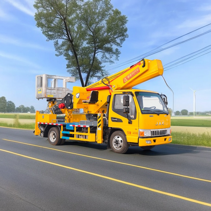 Remote/Manual Aerial Platform Truck with Level Detector 1000kg Lifting Weight Diesel Fuel