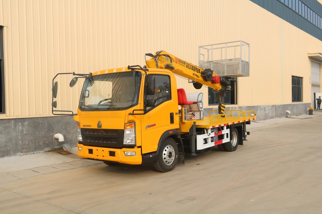 Telescopic Aerial Platform Truck 21 Meter HOWO Brand Boom Lift Cherry Picker Truck
