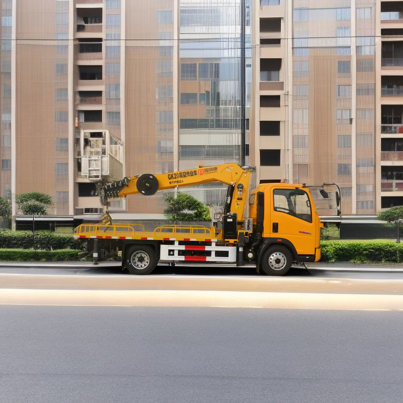 Howo Aerial Work Platform , Three Section 21M Telescopic Boom Work Platform