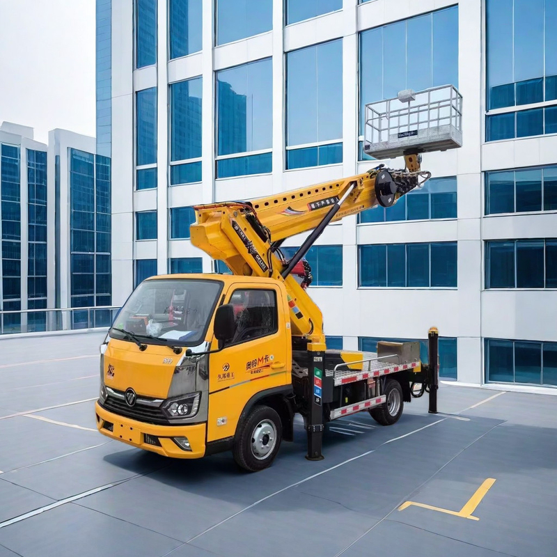 Wheelbase 3360mm Foton Truck Mounted Aerial Platform 95km/H Overhead Working Truck