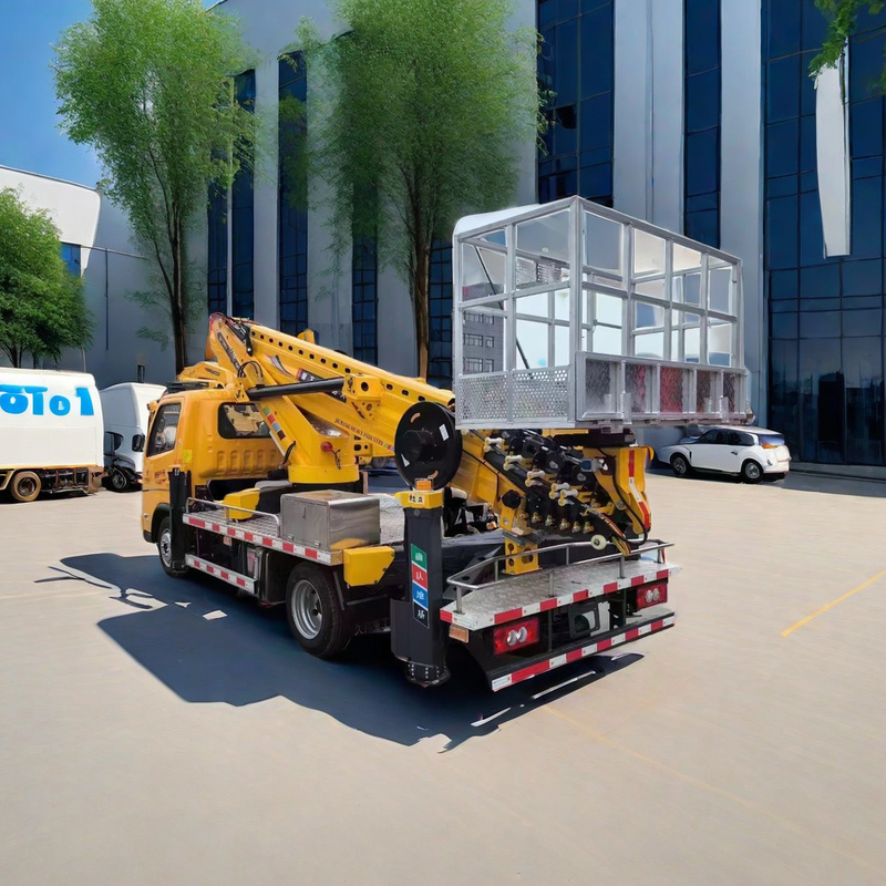 Wheelbase 3360mm Foton Truck Mounted Aerial Platform 95km/H Overhead Working Truck