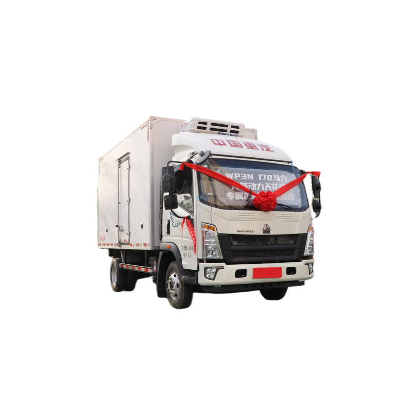 Sinotruk Howo Small Refrigerator Box Truck 95km/h 130hp 5 Tons  Mini Refrigerated Truck