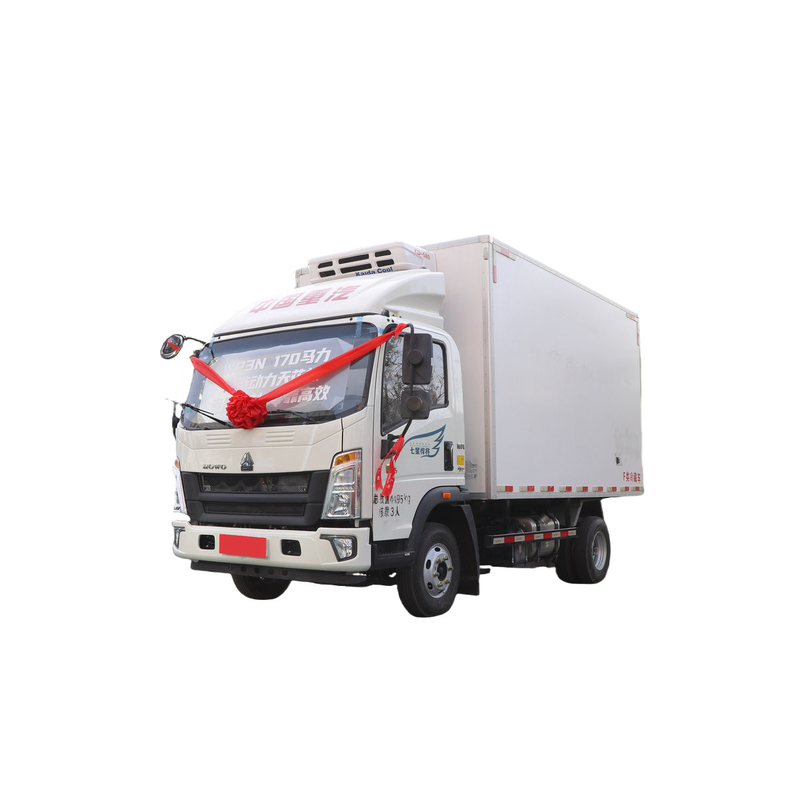 Sinotruk Howo Small Refrigerator Box Truck 95km/h 130hp 5 Tons  Mini Refrigerated Truck