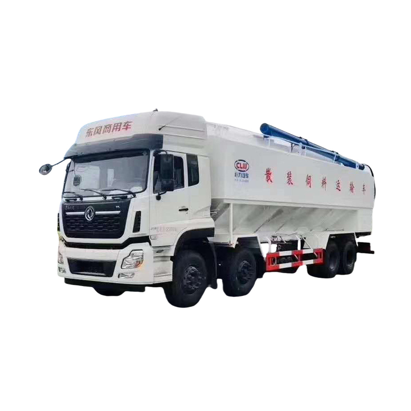 Dongfeng Animal Food Transport Truck 7700*2500*3550mm Euro 5 Bulk Feed Discharge Truck