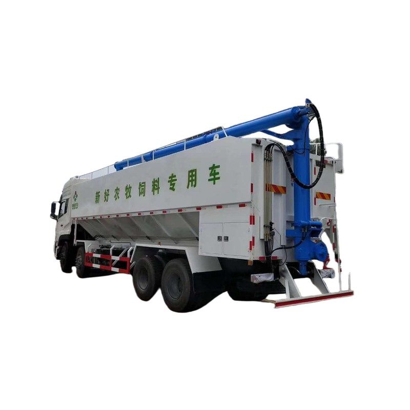 Dongfeng Animal Food Transport Truck 7700*2500*3550mm Euro 5 Bulk Feed Discharge Truck