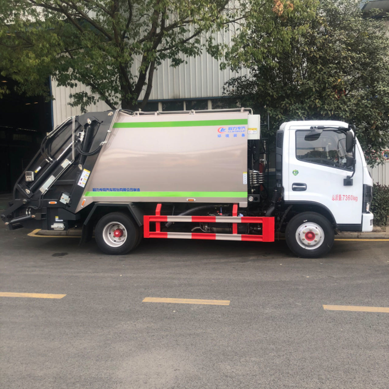 2023 New Dongfeng Min Garbage Collection Truck For Sale  7m3 Compactor Garbage Truck