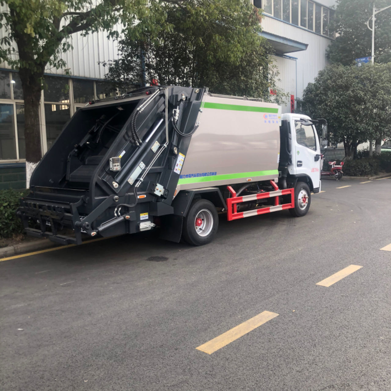2023 New Dongfeng Min Garbage Collection Truck For Sale  7m3 Compactor Garbage Truck