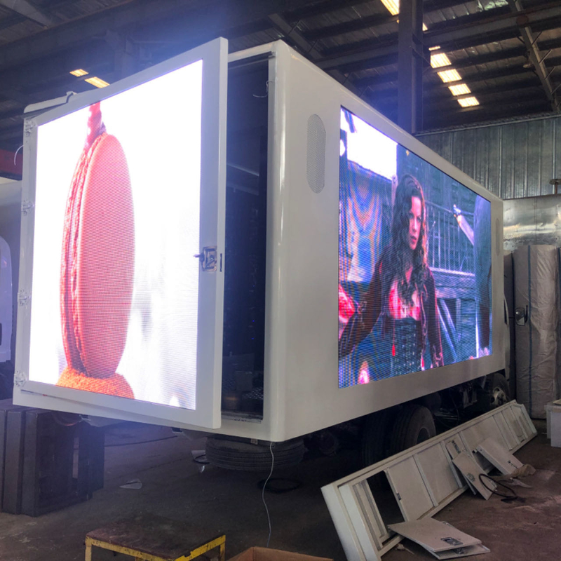 Customized Isuzu Mobile Big Screen Truck P3 P4 P5 Digital For Truck Mounted With Weight 2500KG
