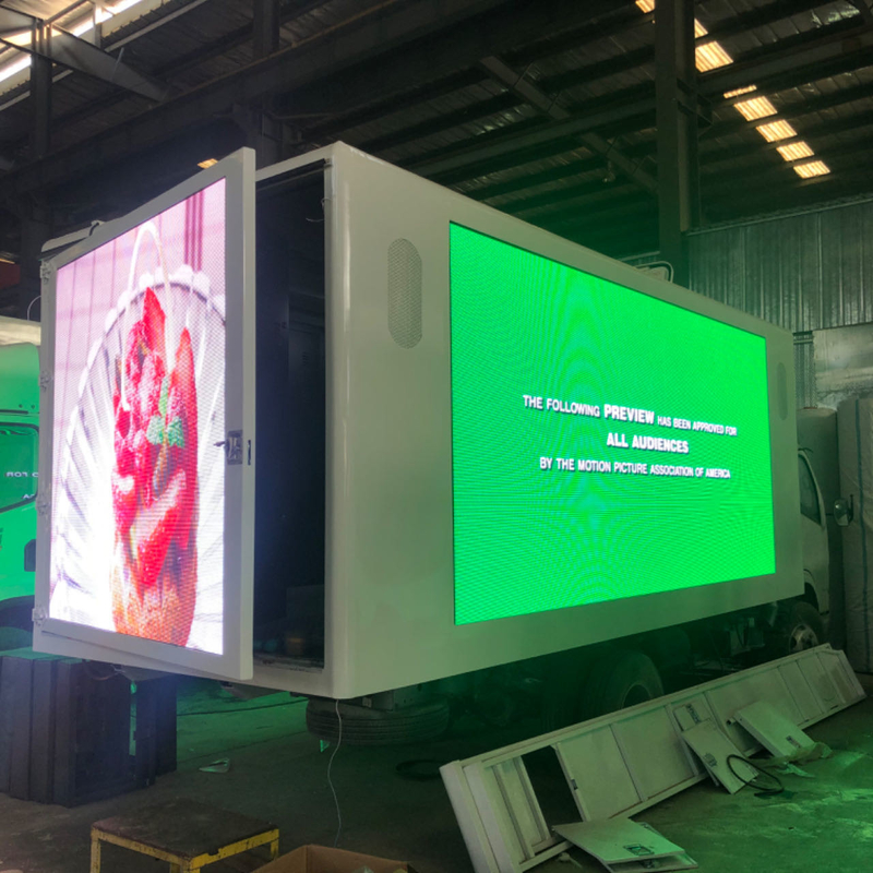 Customized Isuzu Mobile Big Screen Truck P3 P4 P5 Digital For Truck Mounted With Weight 2500KG