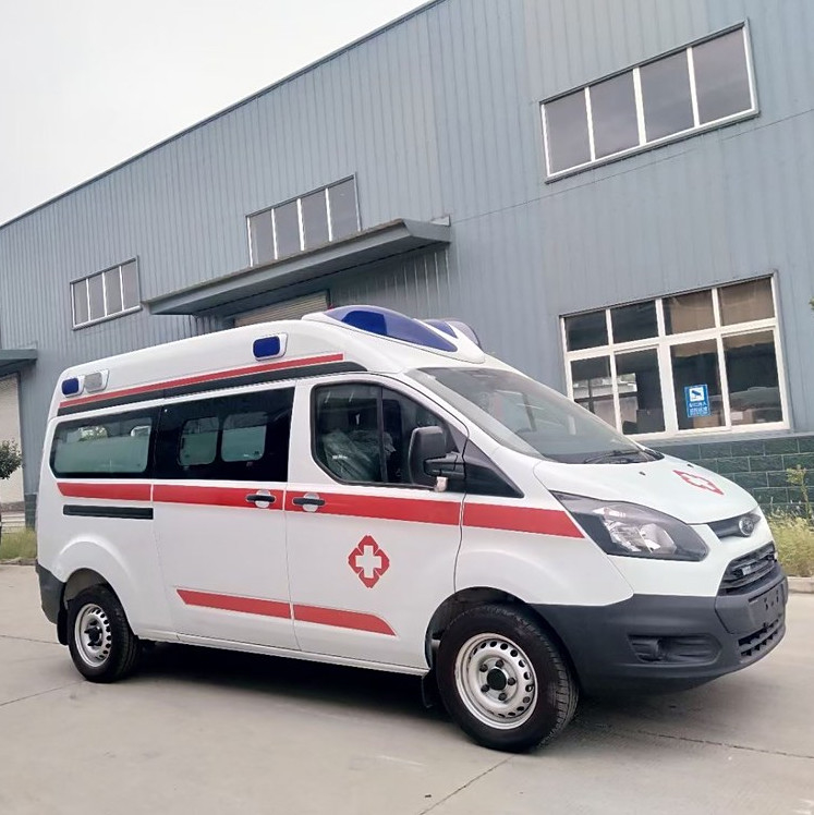 Left Hand Drive 4*2 Ford 5+1 Transmission Emergency Ambulance Truck Vehicle