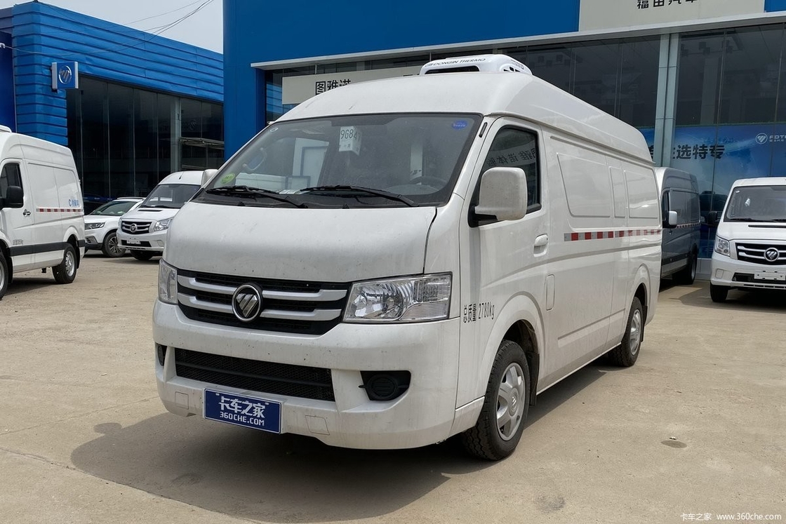 Gasoline Engine Manual Mini Refrigerated Truck Aluminum Alloy Cold Room Van 4 Wheels 1 Ton
