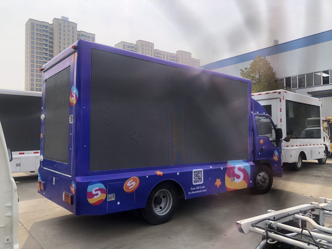 P4 5 6 Isuzu Mobile LED Display Truck 4X2 95km/H Mobile Mini Truck
