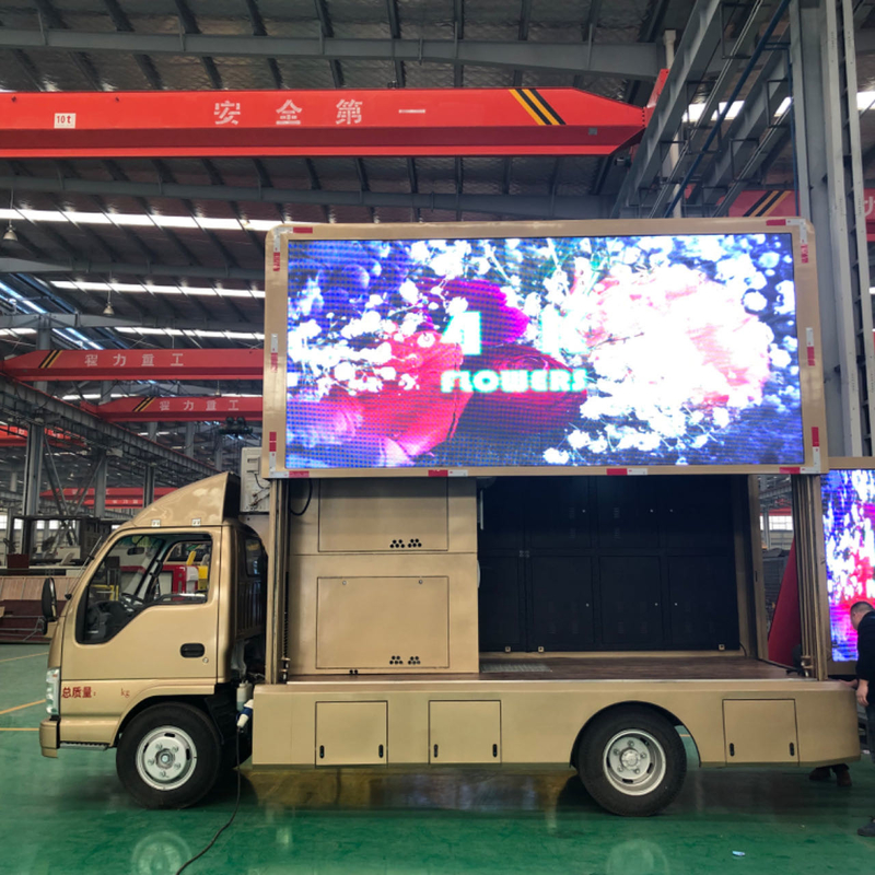 Isuzu 4×2 P6 Digital LED Billboard Truck 192*192mm  3 Sides High Brightness