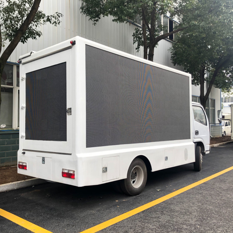 Dongfeng 4x2 Led Mobile Truck With Light Box Covered Glass And Outdoor LED Screen For Advertising