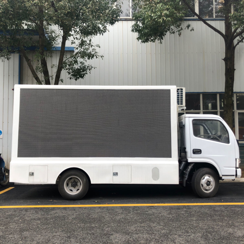 Dongfeng 4x2 Led Mobile Truck With Light Box Covered Glass And Outdoor LED Screen For Advertising