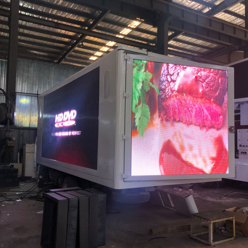 Customized  P4 Digital LED Screen Box For Truck Mounted Pixel Pitch 6 mm