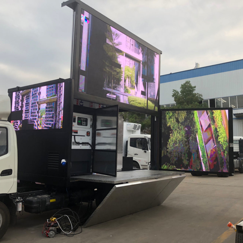 P3 P4 Outdoor Waterproof Mobile Led Video Truck / Trailer / Van Mobile Digital Advertising Led Billboard
