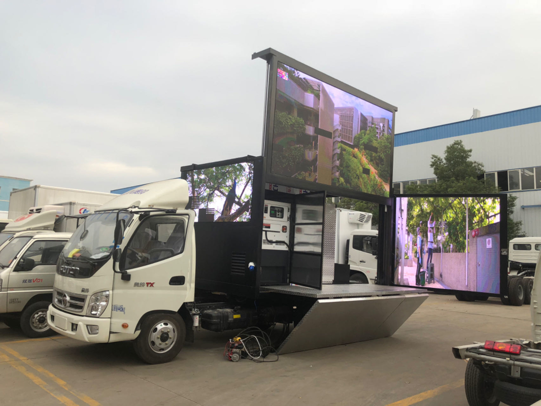 Mini Truck With Billboard Advertising Outdoor Foton Tarpaulin LED Mobile Advertising Box Truck