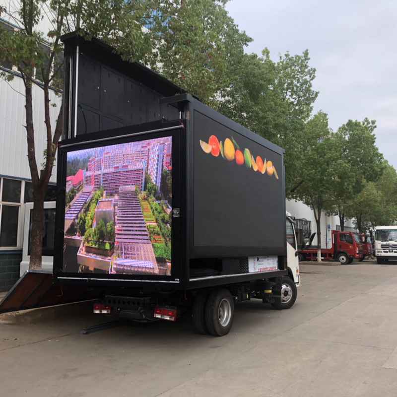 Mini Truck With Billboard Advertising Outdoor Foton Tarpaulin LED Mobile Advertising Box Truck