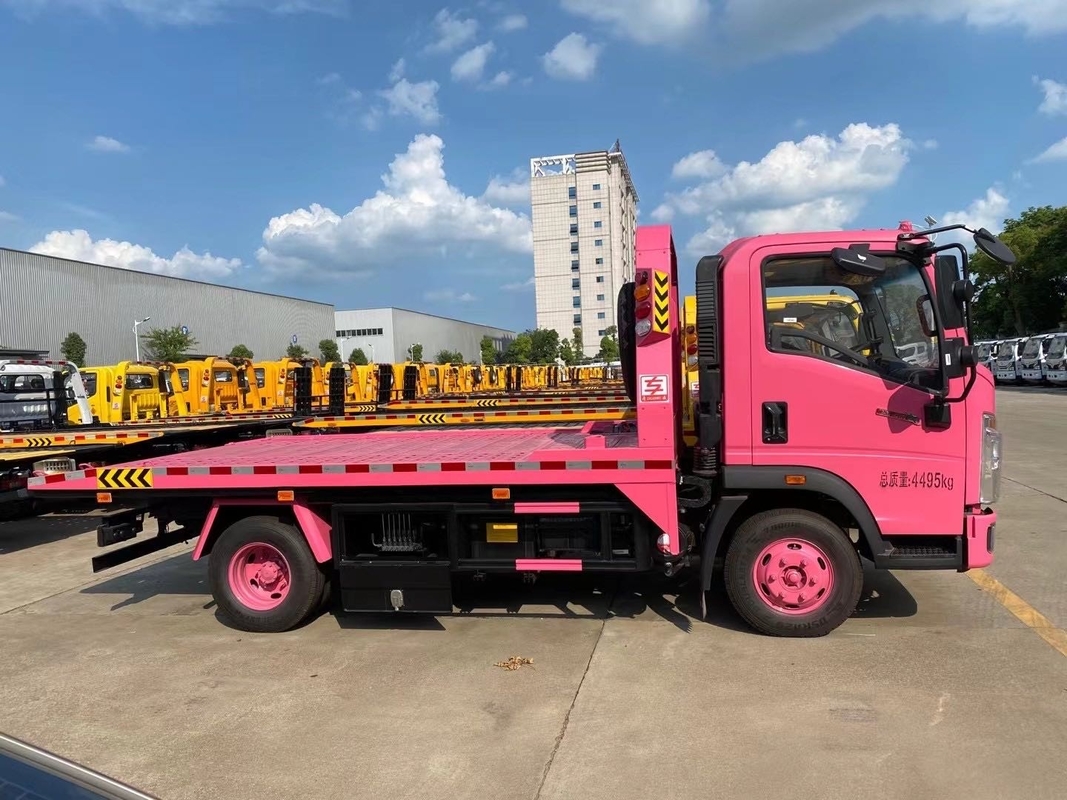 SINOTRUK HOWO 4x2 3-5 tons Flatbed Light Duty Wrecker Tow Truck Road Rescue Recovery Vehicle For Sale