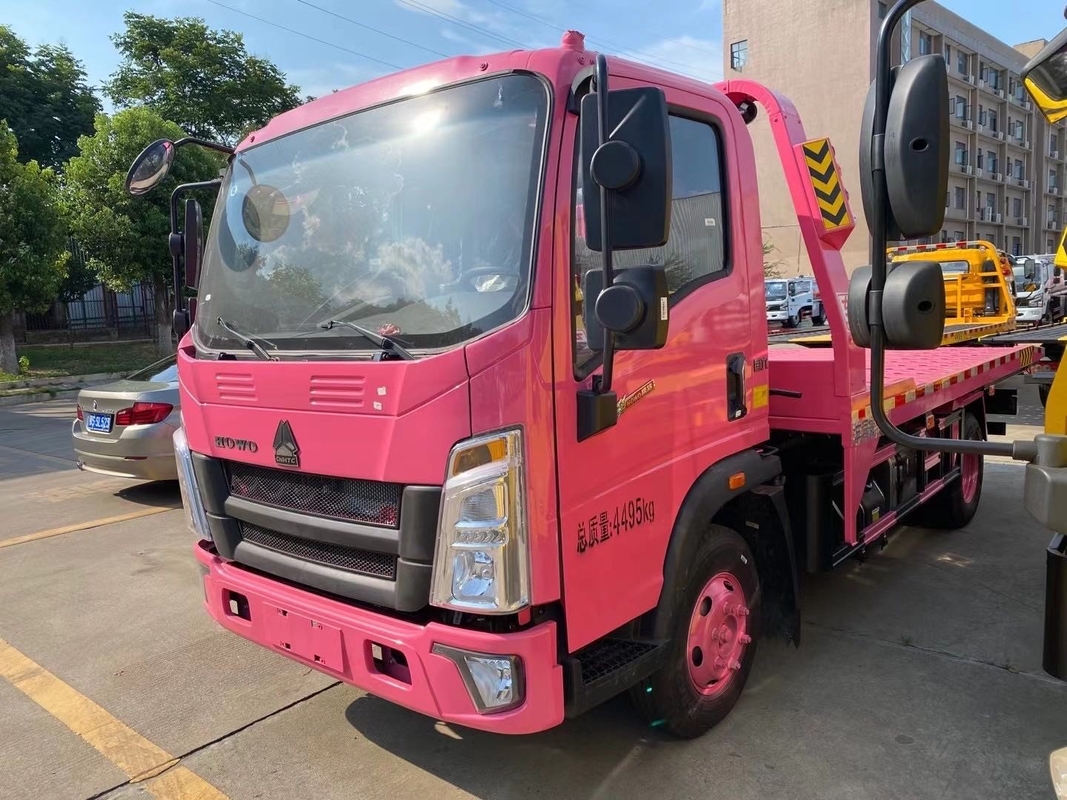 SINOTRUK HOWO 4x2 3-5 tons Flatbed Light Duty Wrecker Tow Truck Road Rescue Recovery Vehicle For Sale